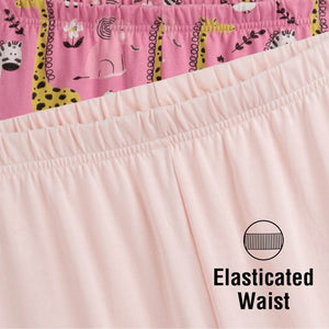 Girls 3PK LS Long Pyjamas Zoo - Younger