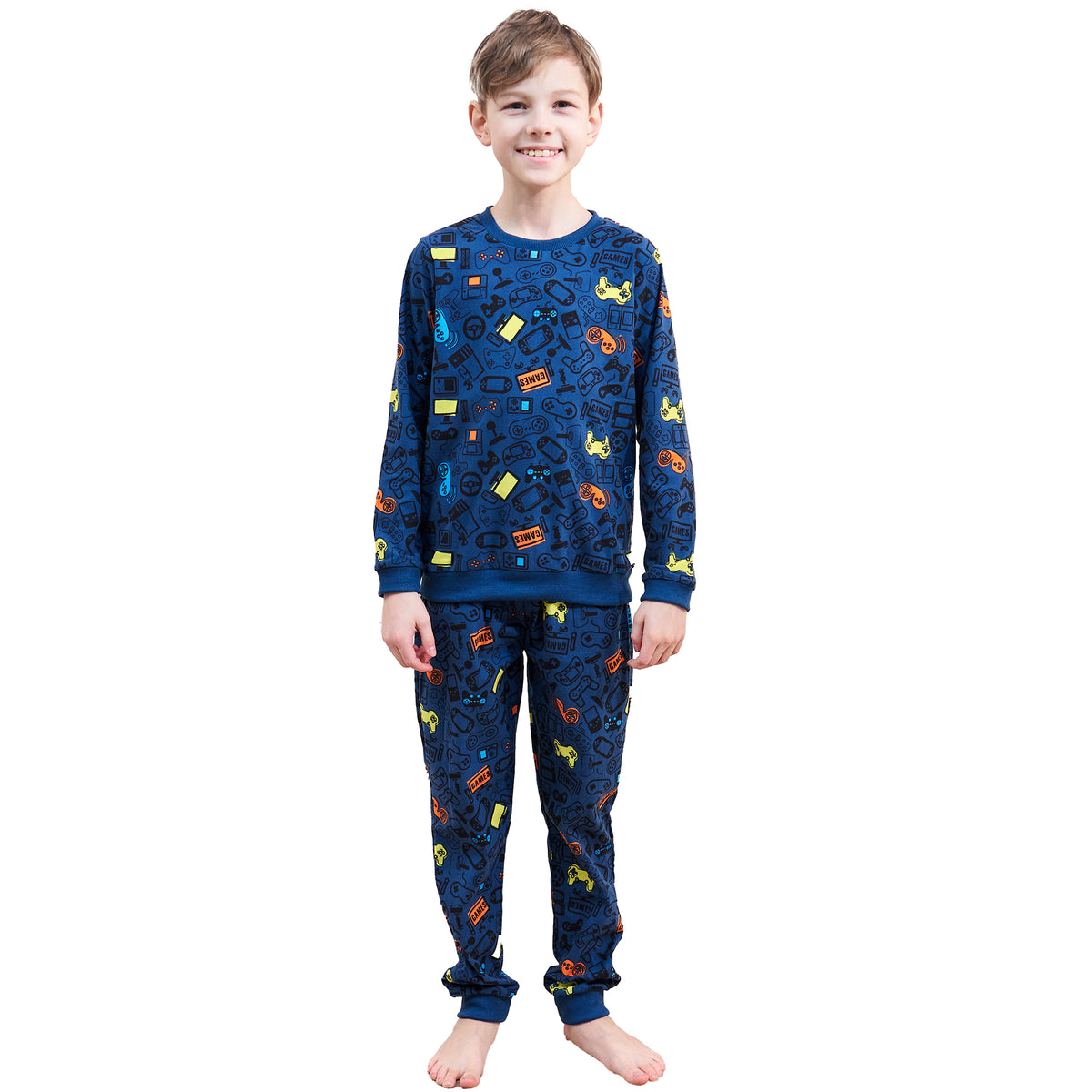 Boys LS Pyjamas Set - Fake Cotton game over