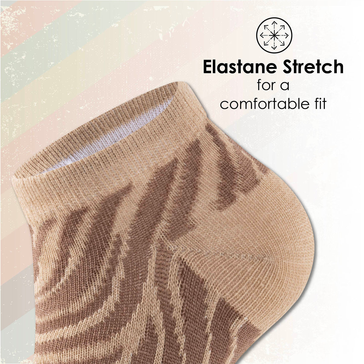 Womens 10 Pack Trainer Liner Socks (Animal - Assorted)
