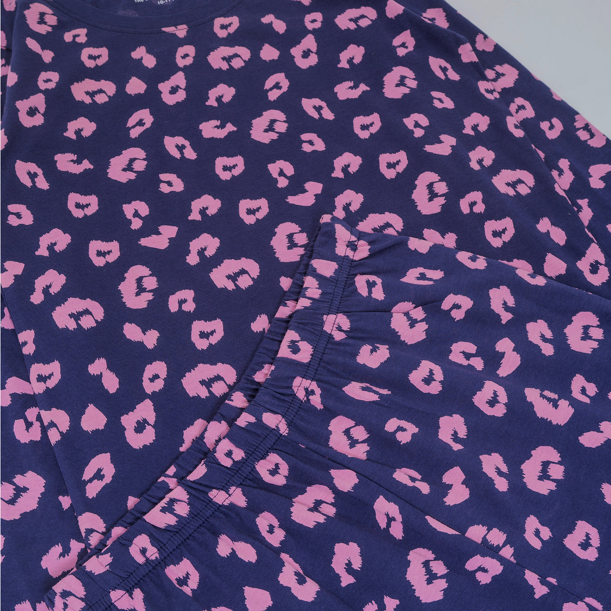  Girls Long Sleeve Pink Animal Print Pyjamas