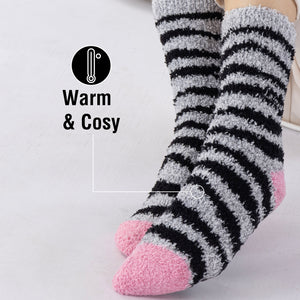 3PK Girls Cosy Lounge Socks Animal