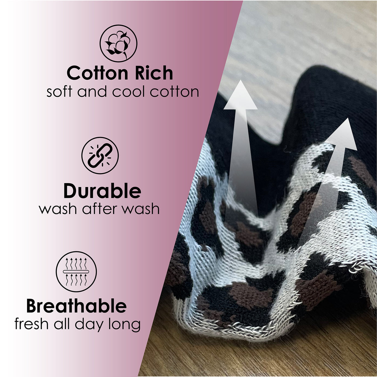 Womens 10 Pack Design Socks (Animal Footbed)