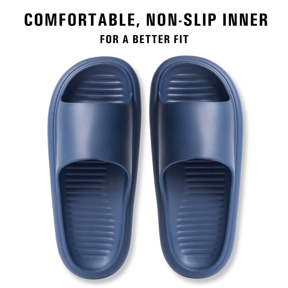 Mens Anti-Slip Adult Sliders (Navy)