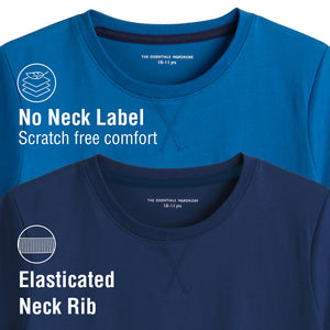 Boys 2pk Navy Checked Pyjamas