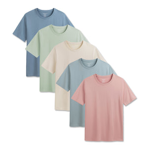 Mens 5 Pack T- Shirt (Pastel)