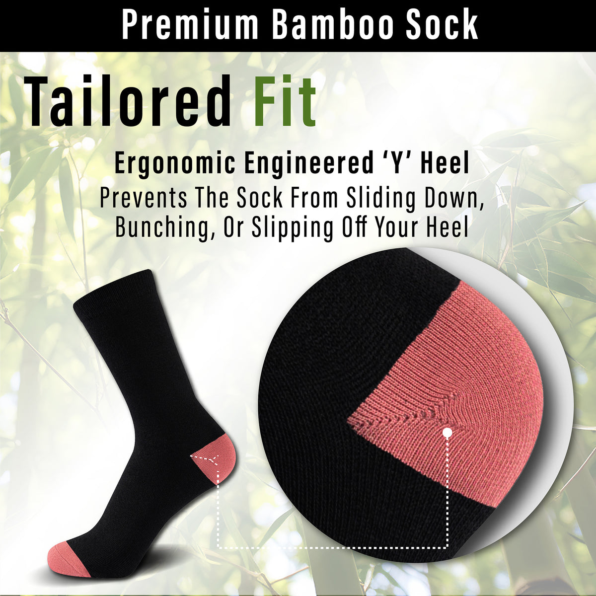 Black - Contast H&T 10 Pack Womens Bamboo Blend Socks
