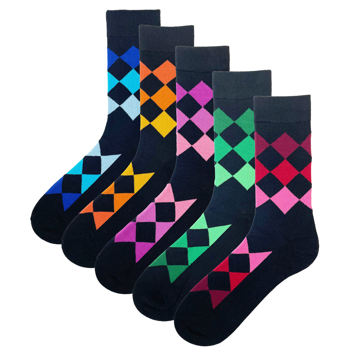 Mens Geometric Socks 5 Pack