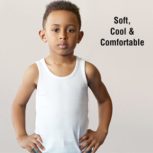 Boys 5pk Cotton White Vests