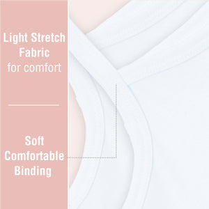 Girls 5pk Cotton Rich White Cami Vests