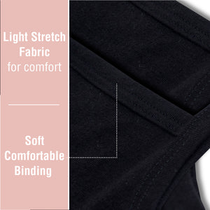 Girls 5pk Cotton Rich Black Cami Vest