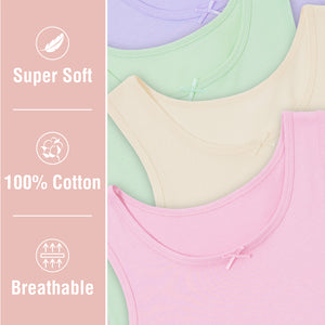 Girls 5pk Cotton Rich Vests