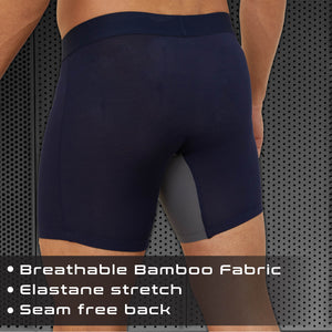 Mens 3pk Bamboo Anti Chafing Muted Boxers