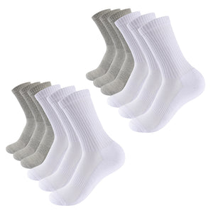 Mens 12pk Half Terry Grey Mix Sports Socks