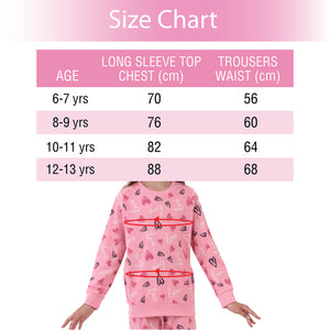 Girls Warm & Cosy Love Pink Pyjamas