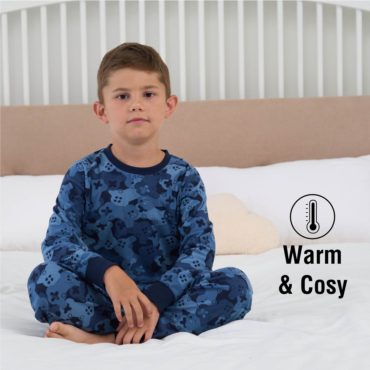 Boys Warm & Cosy Camo Pyjamas