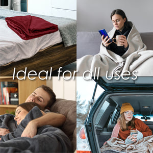 Flannel Fleece Burgundy Blanket