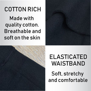 Girls 2pk Cotton Rich Black Tights