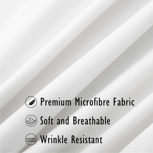 White Duvet Cover Set - Microfibre