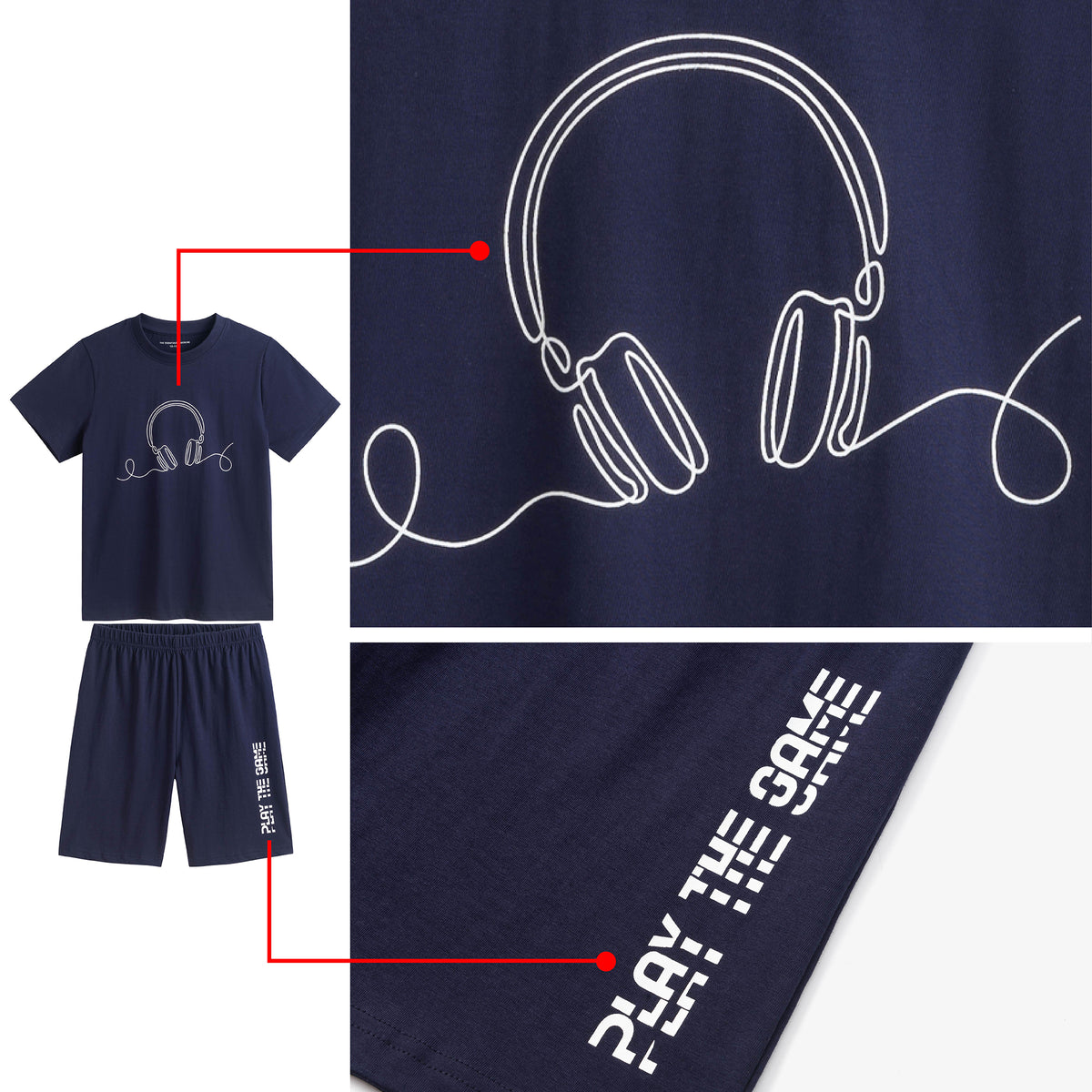 3PK Boys Shorty Pyjamas Gaming 