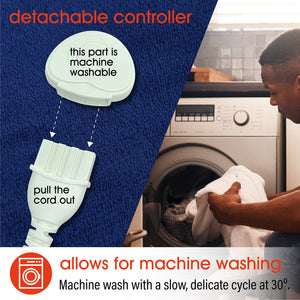 Luxurious Choloate Brown Fleece Heated Electric Throw