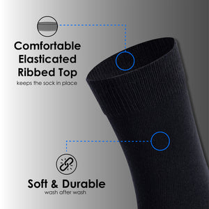 Mens Black 12pk Contrast Socks 