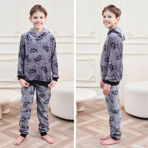 Boys Fleece Game controller Hooded Pyjamas  