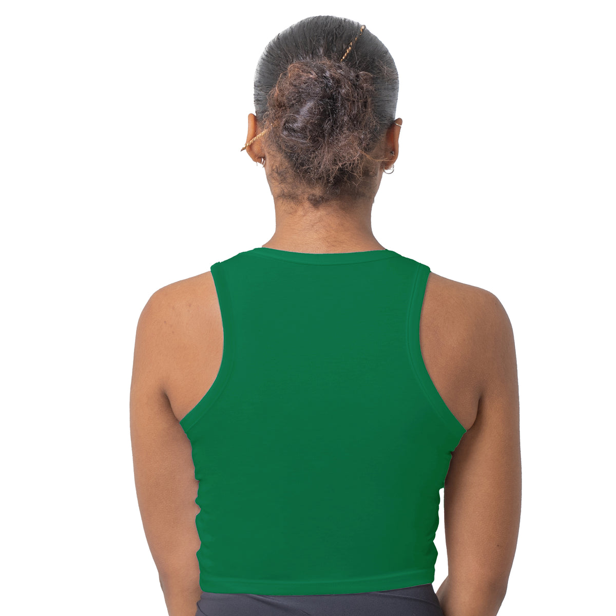 Ladies Crop Length Vest Green