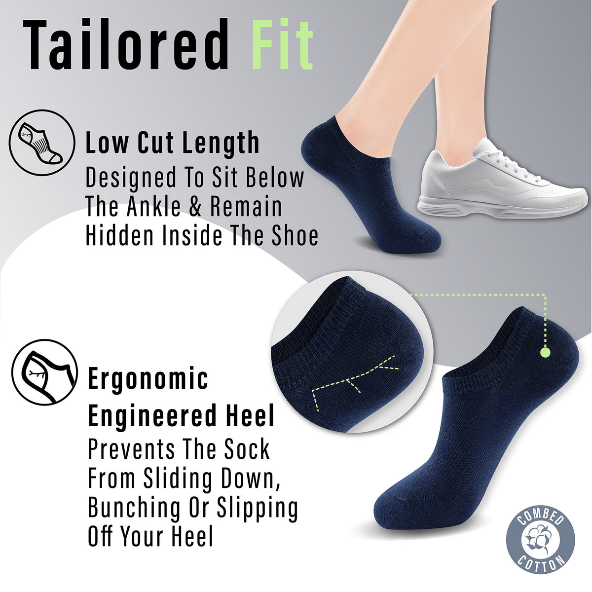 Womens 12 Pack Low Cut Trainer Socks (Assorted)