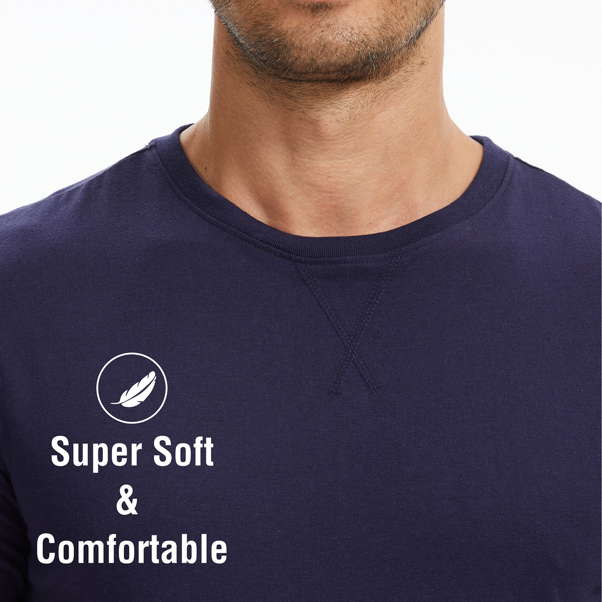 Mens Navy Checked Short Sleeve Long Pyjama Set 