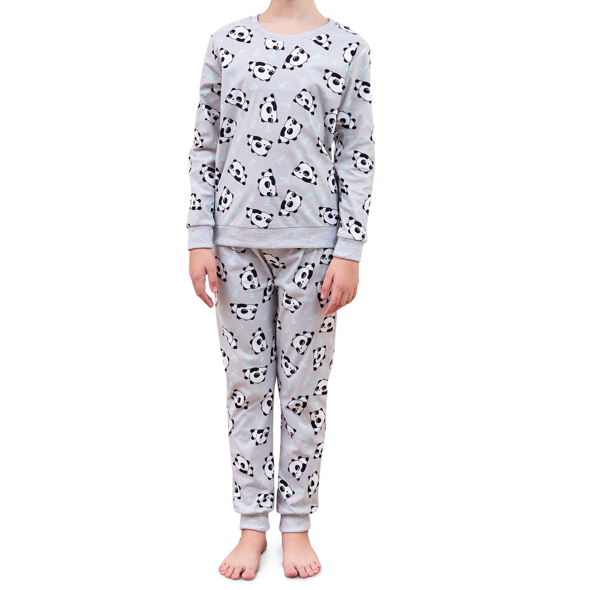 Girls LS Pyjamas Set - Fake Cotton star