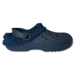 Kids Fleece Lined Clogs Blue 2