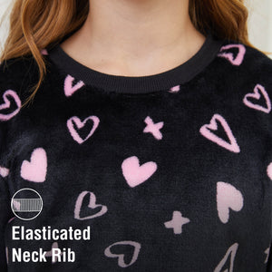 Girls Pink Hearts Pyjama Set 