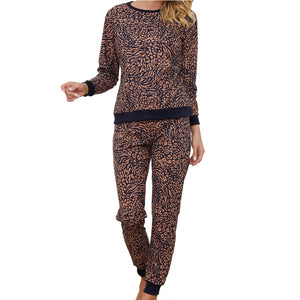 Ladies Navy Hearts Pyjamas Set