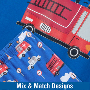 3PK Boys LS Long Pyjamas Transport - Younger