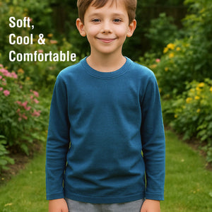 Boys TEW 3 Pack LS T- Shirt Petrol/Olive/Stone