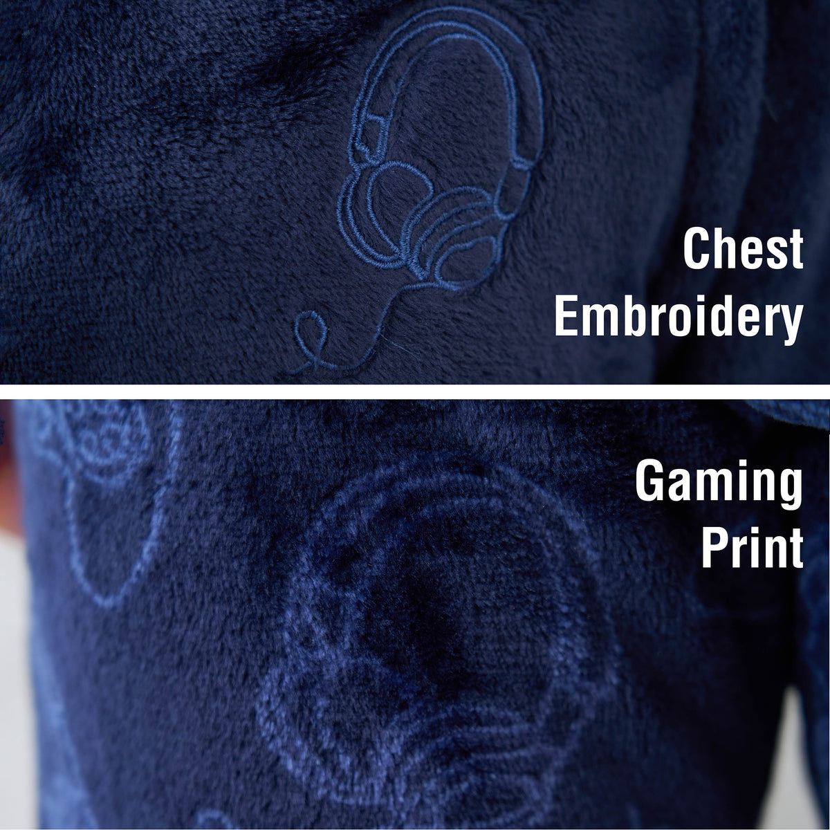 Boys Blue Flannel Fleece Pyjama Set 