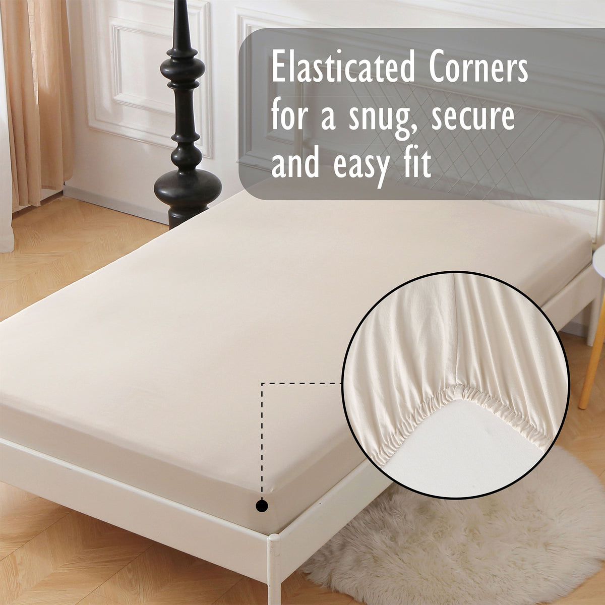 Beige 2pk Fitted Sheet - Microfibre