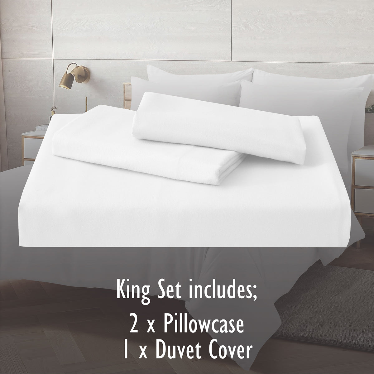 White Duvet Cover Set - Microfibre