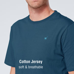 Blue / Grey Marl Long Cuffed Pyjama Set