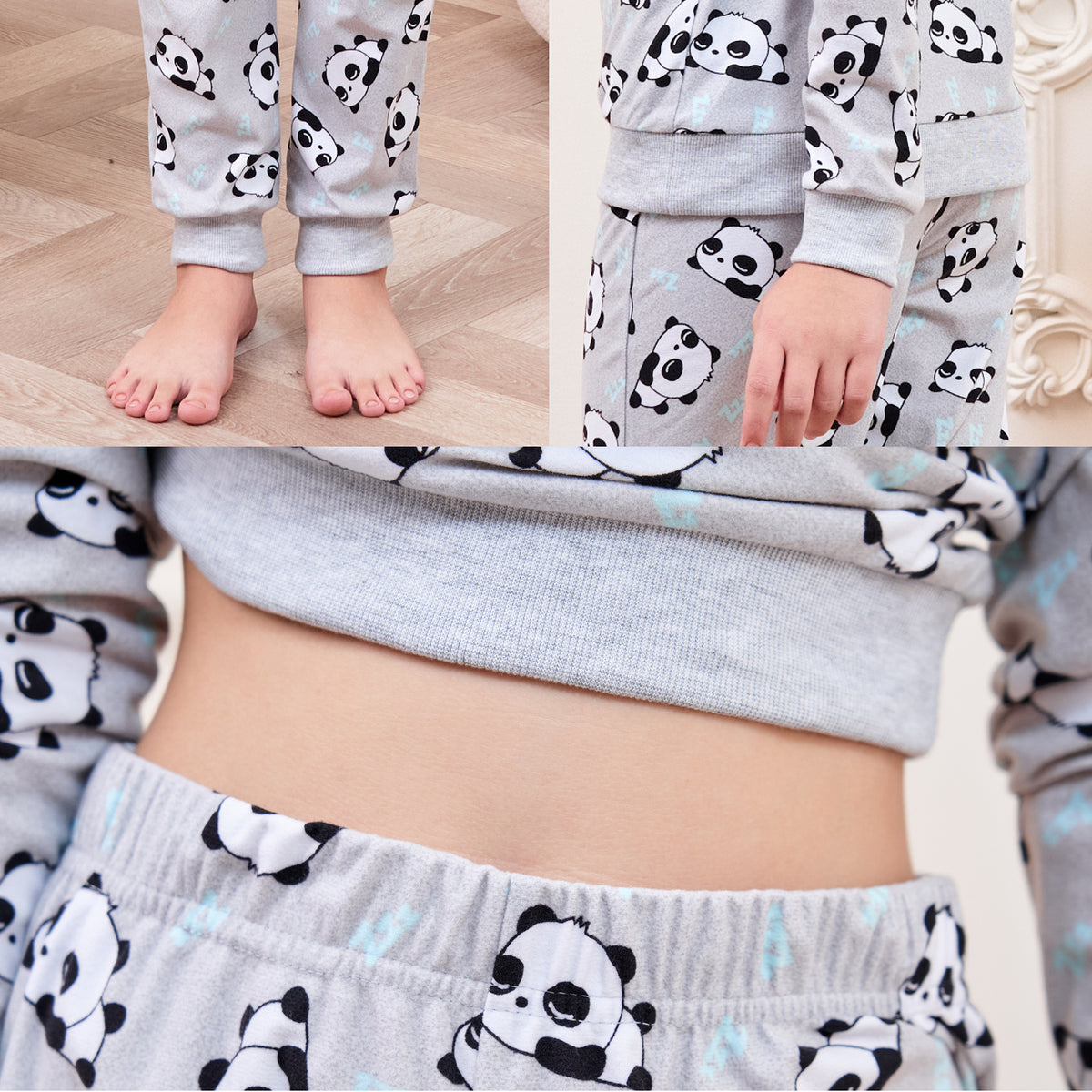 Girls LS Pyjamas Set - Fake Cotton star