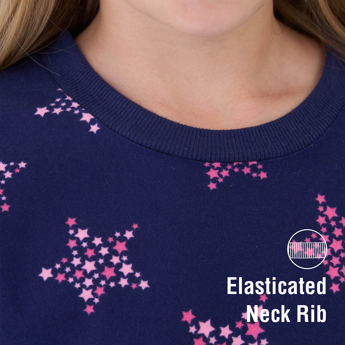 Girls Navy Pyjama Set 