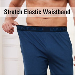 1 Pack Cotton Jersey lounge pants with elasticated waistband Blue