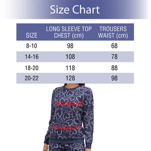 Ladies Cosy Animal Print Pyjamas Set 