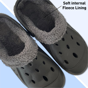 Boys Fleece Lined Clogs Black
