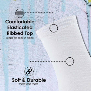 Boys 12pk solid white socks