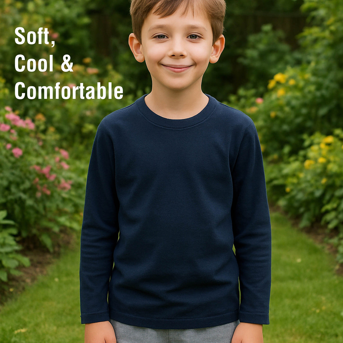 Boys TEW 3 Pack LS T- Shirt Petrol/Olive/Stone