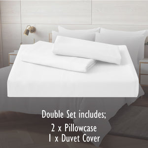 White Duvet Cover Set - Microfibre