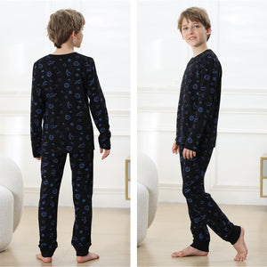 Boys Long Sleeve Skull / Skater Pyjamas