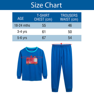 3PK Boys Dino LS Long Pyjamas Younger