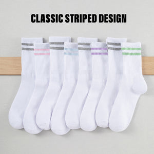 Girls 8pk Sports White Ankle Socks 
